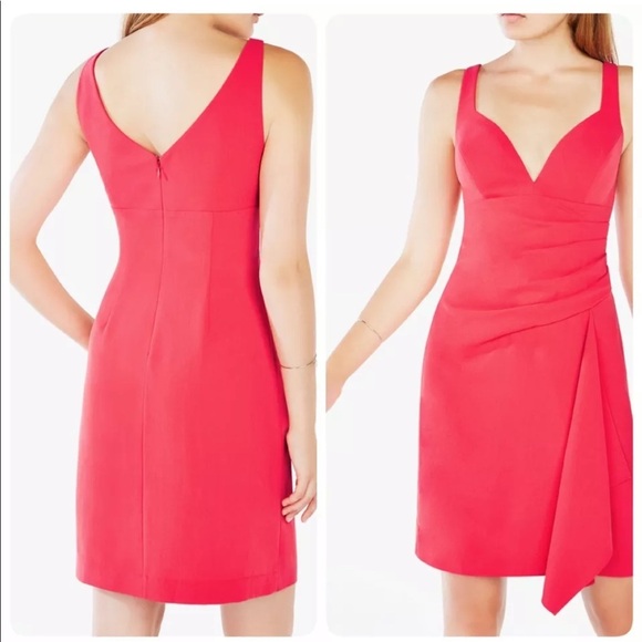 BCBGMaxazria Yazmin Crepe Midi Cocktail Dress - Picture 5 of 14